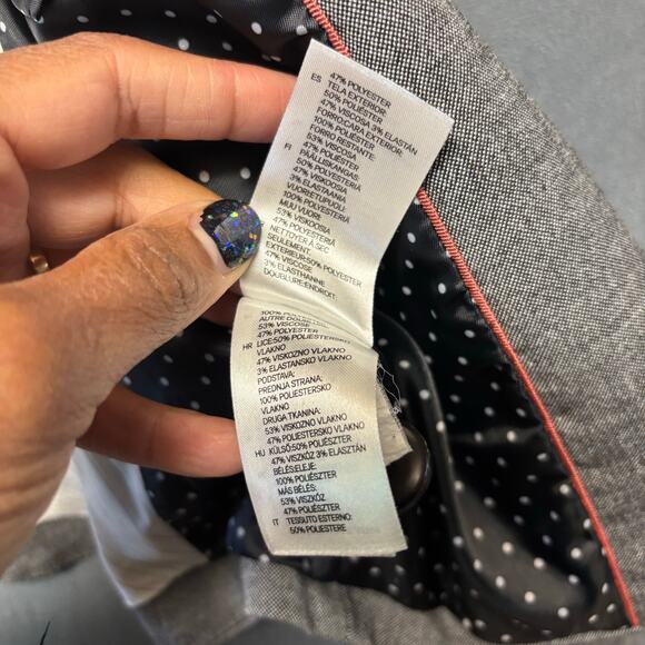 H&M Tailored Gray Blazer – Women’s Size 4 Career Work Jacket Lightweight Modern - Picture 11 of 14